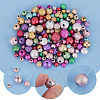 ARRICRAFT 220Pcs 4 Style Opaque Acrylic Beads SACR-AR0001-13-4