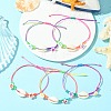 Natural Mixed Cowrie Shell Beads Braided Bead Bracelets BJEW-JB11786-5