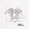 Butterfly Brass Micro Pave Cubic Zirconia Open Cuff Ring for Women BS0531-1-1