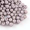 Spray Painted Acrylic Beads MACR-Q154-6mm-N07-1