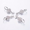 Long-Lasting Plated Brass Micro Pave Cubic Zirconia Charms X-ZIRC-F069-48P-1