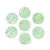 Dyed Natural Capiz Shell Disc Links Connector Charms SSHEL-WH0006-01A-6-1