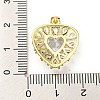 Brass with Cubic Zirconia Pendants FIND-Z023-01D-3