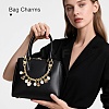 4Pcs 4 Styles Alloy Rhinestone with Acrylic Pearl Bead Charm Cable Chain Bag Decorative Chains HJEW-FS00060-02-7