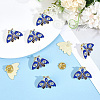 9pcs Alloy Enamel Brooches JEWB-ME0001-35-4