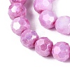 Anti-Tarnish Electroplate Glass Beads Strands EGLA-ZX010-8mm-05-5