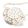 Polka Dot Pattern Fabric Rose Tie Choker Necklaces for Women LS-NJEW-Z022-01A-3