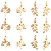 SUPERFINDINGS 12Pcs 2 Style  Brass Micro Pave Clear Cubic Zirconia Pendant KK-FH0004-15-1