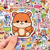 100Pcs Cartoon Animals Paper Self-Adhesive Picture Stickers STIC-C010-10-1