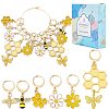 SUNNYCLUE Bee & Flower Locking Stitch Markers HJEW-SC0001-34-1