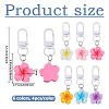 24Pcs 6 Colors Resin Flower Pendant Decorations HJEW-DC0001-32-2
