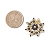 Glass Seed Beaded Snowflake Pendants PALLOY-MZ00953-01-2