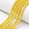 Opaque Solid Color Imitation Jade Glass Beads Strands EGLA-A044-P2mm-D04-1