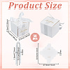 Square Paper Wedding Candy Storage Boxes with Ribbon CON-WH0001-80-2
