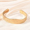 Abstract Pattern 304 Stainless Steel Cuff Bangles for Women BJEW-D466-04G-5