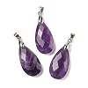 Natural Amethyst Pendants G-L614-D03-P03-1