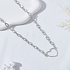1Pc Zinc Alloy Hollow Heart Pendant Necklaces NJEW-LP0009-46P-3