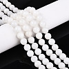 Dyed Natural White Jade Beads Strands G-T139-8mm-60-01-1
