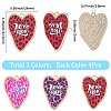 12Pcs 3 Colors Leopard Print Alloy with Acrylic Pendants FIND-SC0021-91-2