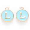 Golden Plated Alloy Enamel Charms LS-ENAM-S118-04L-1