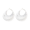 304 Stainless Steel Moon Hoop Earrings for Women EJEW-A125-29S-4