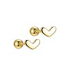 Heart 999 Fine Silver Cartilage Earrings for Women EJEW-S215-29G-01-1