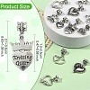 30Pcs 15 Styles Tibetan Style Alloy European Dangle Charms PALLOY-YW00072-3