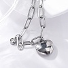 304 Stainless Steel Charm Bracelets STAS-D152-01P-3