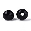 Spray Painted Round Natural Schima Wood Beads WOOD-A018-8mm-03-2