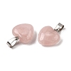 Natural Rose Quartz Pendants G-I311-A13-2