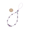 Natural Amethyst Mobile Straps HJEW-JM03413-01-3