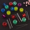 2 Boxes 25 Compartments Polypropylene(PP) Plastic Sewing Machine Bobbins with Storage Case CON-SZ0001-17-6