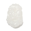 Natural White Jade Carved Pendants G-S384-01L-2