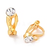 Brass Clip-on Earring Findings KK-C219-01G-2