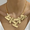 Rectangle Alloy Pendant Bib Necklaces FS-WG7FB46-01-2