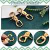   2Pcs Brass Swivel Snap Hook Clasps FIND-PH0018-33-4