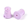 Spray Painting Opaque Acrylic Beads MACR-K357-10B-02-2