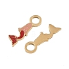 304 Stainless Steel Enamel Pendants STAS-Z152-05G-2