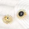 Sun Brass Stud Earrings EJEW-D352-02G-5