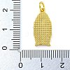 Real 18K Gold Plated Brass Pendants with Shell and Jump Rings KK-D534-04G-04-3