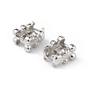 Brass Bear Hoop Earrings for Women EJEW-L234-082P-2