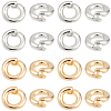 20Pcs 2 Colors Brass Locking Jump Rings KK-BBC0023-07A-1