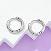 Tarnish Resistant 304 Stainless Steel Huggie Hoop Earrings EJEW-F111B-16mm-P-1