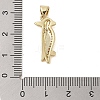 Brass Micro Pave Clear Cubic Zirconia Pendants KK-I712-26G-3