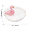 Porcelain Flamingo Ring Holder DJEW-WH0011-26-2