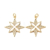 Brass Micro Pave Cubic Zirconia Pendants KK-B083-25D-G-1