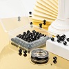 100Pcs 8mm Natural Black Tourmaline  Round Beads DIY-LS0002-41-5