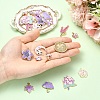 22Pcs 11 Styles Light Gold Plated Alloy Enamel Pendants ENAM-YW0008-41-5