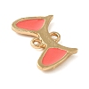 Zinc Alloy Tomato Enamel Cat Ears Links ENAM-NH0001-01G-2