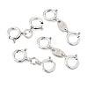 Anti-Tarnish  4Pcs 2 Style 925 Sterling Silver Spring Ring Clasps Sets STER-TA0001-05-2